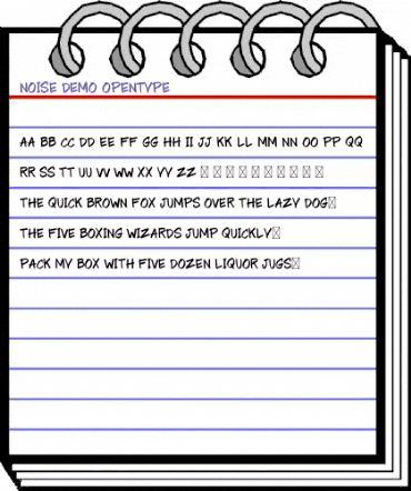 Noise Demo Regular animated font preview Noise Demo Regular animated font preview