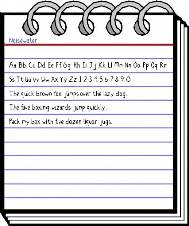 Noisewater Regular animated font preview