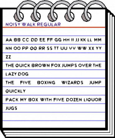 Noisy Walk Regular animated font preview