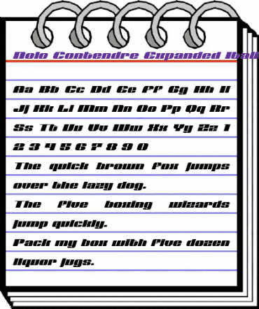 Nolo Contendre Expanded Italic Expanded Italic animated font preview Nolo Contendre Expanded Italic Expanded Italic animated font preview