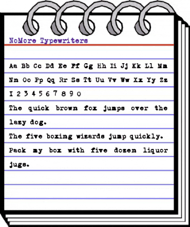 NoMore Typewriters Oh not again! animated font preview NoMore Typewriters Oh not again! animated font preview