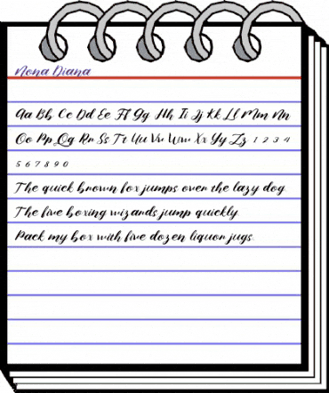 Nona Diana Regular animated font preview