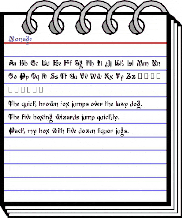 Nonage Normal animated font preview