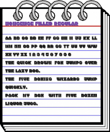 Nonsense Filled Regular animated font preview