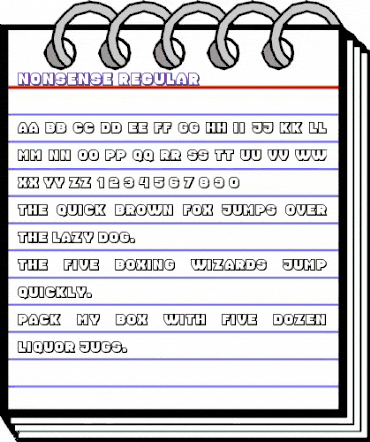 Nonsense Regular animated font preview Nonsense Regular animated font preview