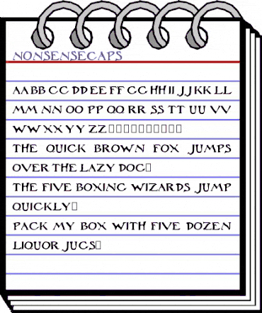 NonsenseCaps Normal animated font preview
