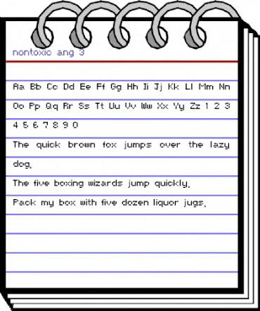 nontoxic_ang_3 Regular animated font preview nontoxic_ang_3 Regular animated font preview