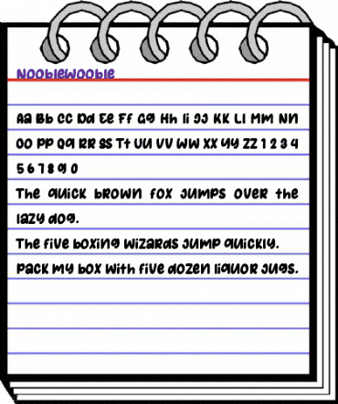 Nooble Wooble Bold animated font preview