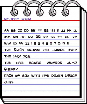 Noodle soup Regular animated font preview Noodle soup Regular animated font preview