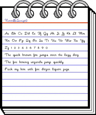 NoodleScript2 Regular animated font preview NoodleScript2 Regular animated font preview