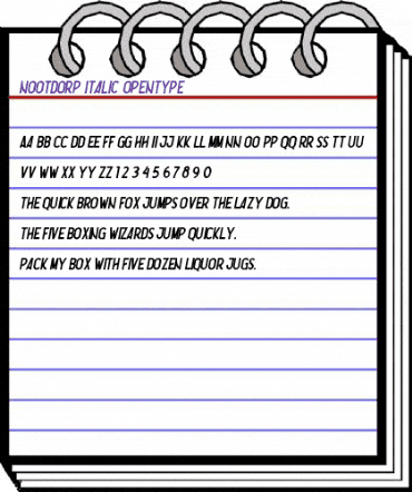 Nootdorp Italic animated font preview Nootdorp Italic animated font preview