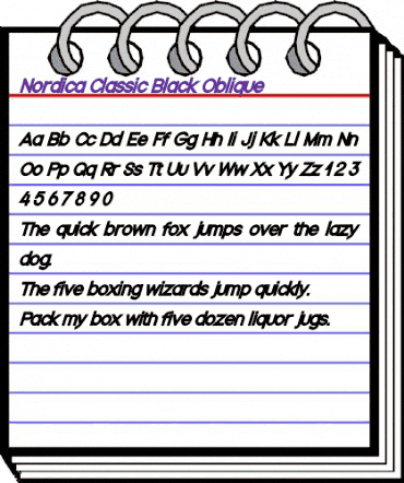 Nordica Plus NordicaClassicBkObl animated font preview Nordica Plus NordicaClassicBkObl animated font preview