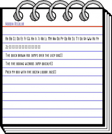 Nordin Free Regular animated font preview Nordin Free Regular animated font preview