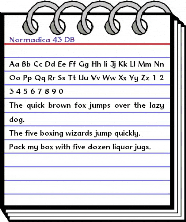 Normadica 43 DB Normal animated font preview