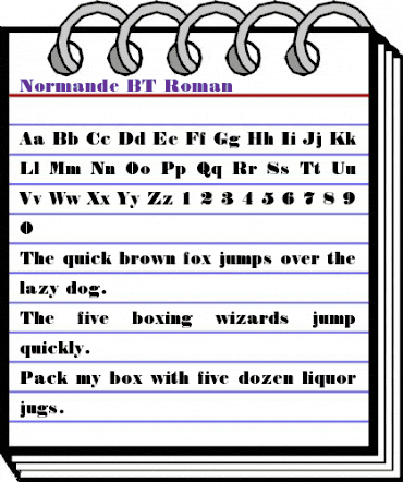 Normande BT Roman animated font preview Normande BT Roman animated font preview