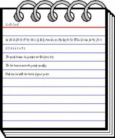 North Coast Regular animated font preview