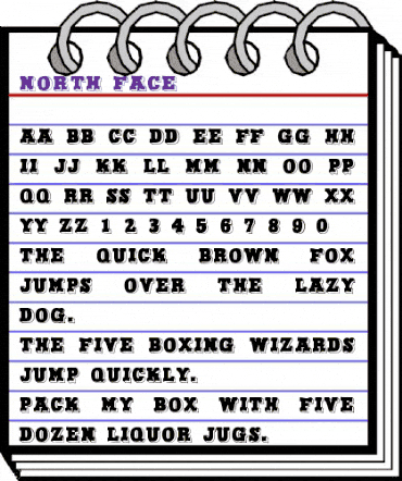 North Face Regular animated font preview North Face Regular animated font preview