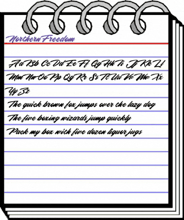 Northern Freedom Regular animated font preview Northern Freedom Regular animated font preview