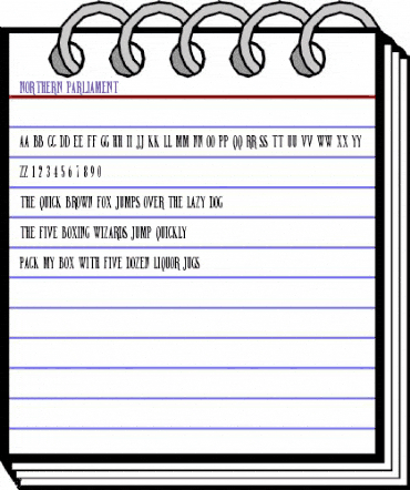 NORTHERN PARLIAMENT Regular animated font preview NORTHERN PARLIAMENT Regular animated font preview