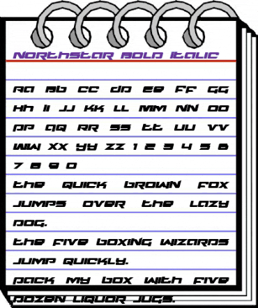 Northstar Bold Italic Bold Italic animated font preview Northstar Bold Italic Bold Italic animated font preview
