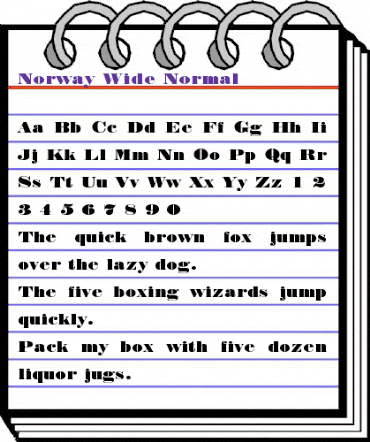 Norway Wide Normal animated font preview Norway Wide Normal animated font preview