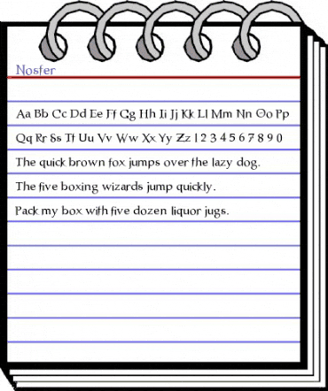 Nosfer Regular animated font preview