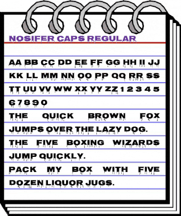 Nosifer Caps Regular animated font preview Nosifer Caps Regular animated font preview