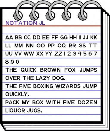 Notation JL Regular animated font preview