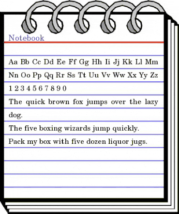 Notebook Regular animated font preview Notebook Regular animated font preview