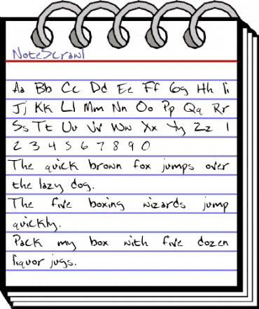 NoteScrawl Regular animated font preview NoteScrawl Regular animated font preview
