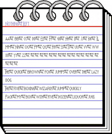 Nothing Left Regular animated font preview