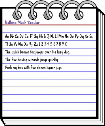 Nothing Much Regular animated font preview Nothing Much Regular animated font preview