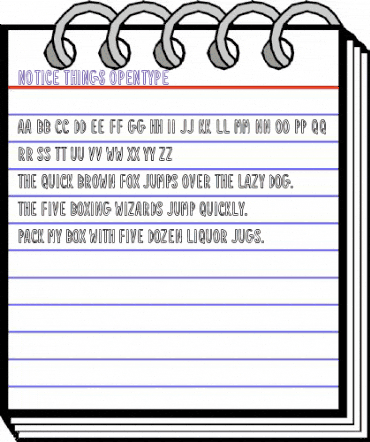 Notice Things Regular animated font preview Notice Things Regular animated font preview