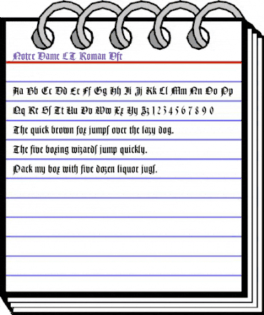 NotreDame LT RomanDfr Regular animated font preview NotreDame LT RomanDfr Regular animated font preview