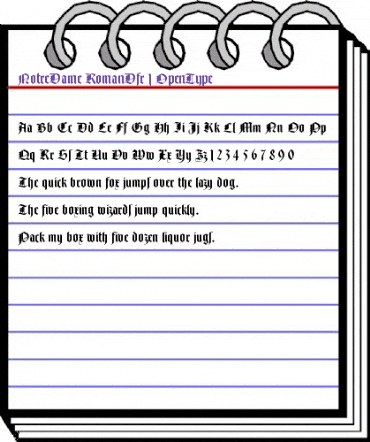 Notre Dame RomanDfr animated font preview Notre Dame RomanDfr animated font preview