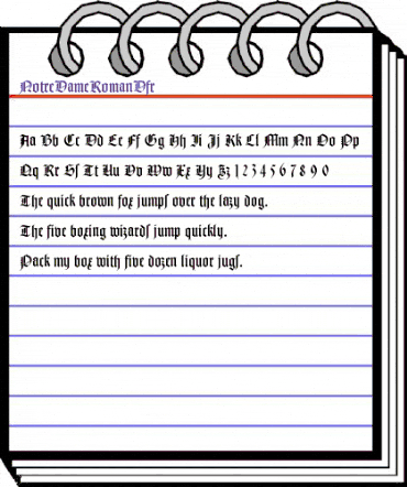 NotreDameRomanDfr Roman animated font preview NotreDameRomanDfr Roman animated font preview