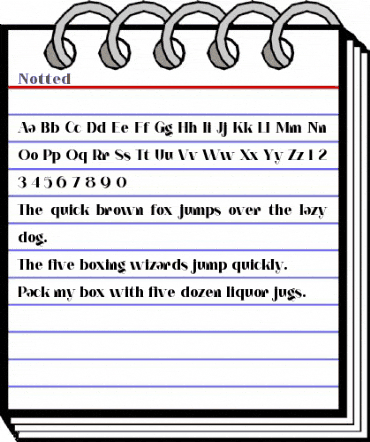 Notted Regular animated font preview Notted Regular animated font preview
