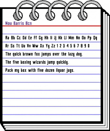 Nou Barris Bcn Regular animated font preview