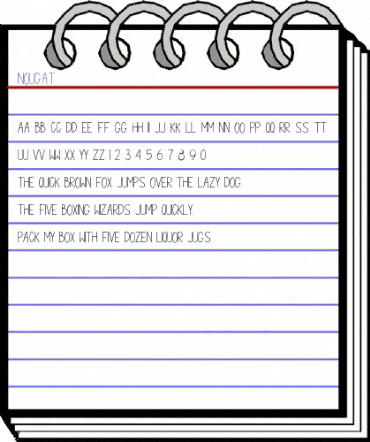 Nougat Regular animated font preview