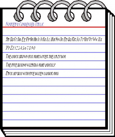 NouveauCondensed Italic animated font preview NouveauCondensed Italic animated font preview