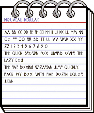 Nouveau Regular animated font preview Nouveau Regular animated font preview