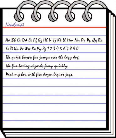 NovaScript Regular animated font preview