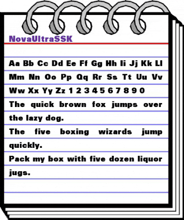NovaUltraSSK Regular animated font preview NovaUltraSSK Regular animated font preview