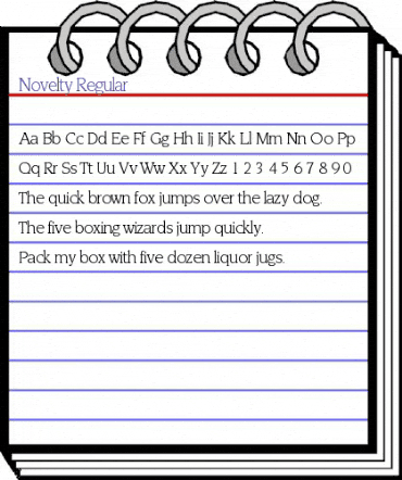 Novelty Regular animated font preview Novelty Regular animated font preview