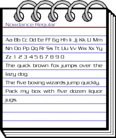 Nowdance Regular animated font preview Nowdance Regular animated font preview