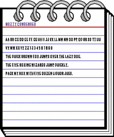Nozty Condensed animated font preview Nozty Condensed animated font preview