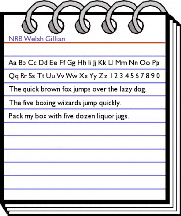 NRB Welsh Gillian Regular animated font preview NRB Welsh Gillian Regular animated font preview