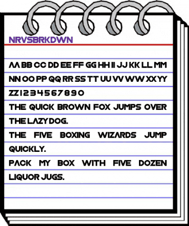 Nrvsbrkdwn Regular animated font preview