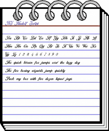 NS Mudolf Script Regular animated font preview