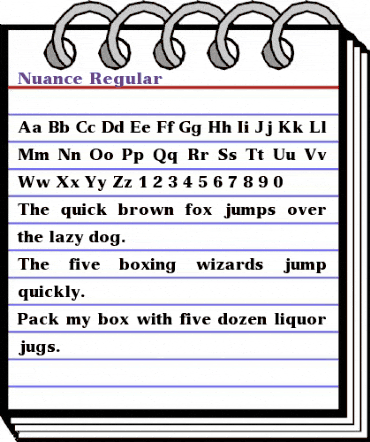 Nuance Regular animated font preview